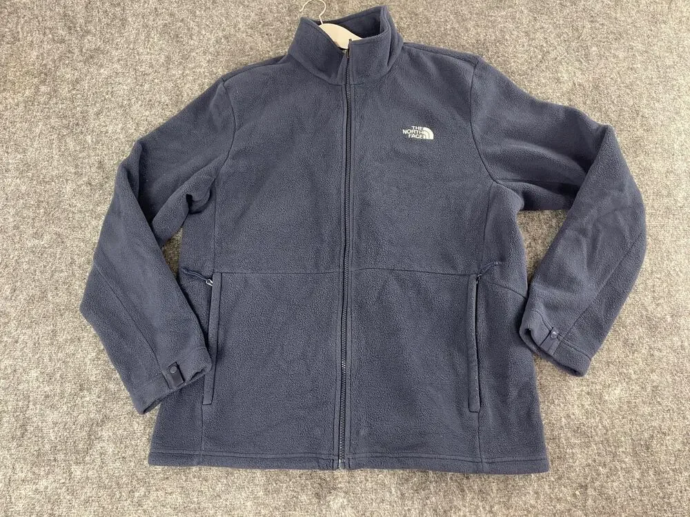 The North Face Jacket Mens Extra Large Blue Fleece Full Zip Sweater N253